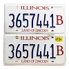 2024 Illinois Truck License Plates Pair #3657441B