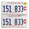 2024 Illinois Truck License Plates Pair #151833C