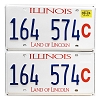 2024 Illinois Truck License Plates Pair #164574C