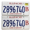 2024 Illinois Truck License Plates Pair #2896740B