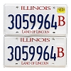 2024 Illinois Truck License Plates Pair #3059964B