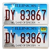 2024 Illinois License Plates Pair #DY83867