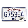 2024 Louisiana Motorcycle License Plate #675354