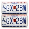 2024 Missouri Disabled License Plates Pair #GX28W