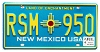 2024 New Mexico License Plate #RSM950