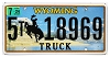 2024 Wyoming Truck License Plate #518969