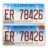 2025 Illinois License Plates Pair #ER78426