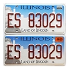 2025 Illinois License Plates Pair #ES83029