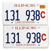2025 Illinois Truck License Plates Pair #131938C