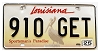 2025 Louisiana Pelican License Plate #910GET