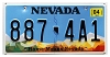 2025 Nevada License Plate #8874A1