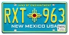 2025 New Mexico License Plate #RXT963