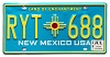 2025 New Mexico License Plate #RYT688