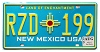 2025 New Mexico License Plate #RZD199