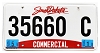 2025 South Dakota Commercial License Plate #35660C