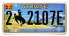 2025 Wyoming License Plate #22107E