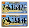 2025 Wyoming License Plates Pair #21587E