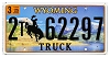 2025 Wyoming Truck License Plate #262297