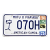 2026 American Samoa License Plate #070H