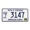 2026 American Samoa License Plate #3147
