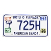 2026 American Samoa License Plate #725H