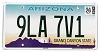 2026 Arizona License Plate #9LA7V1