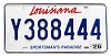 2026 Louisiana License Plate #Y388444