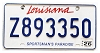 2026 Louisiana License Plate #Z893350