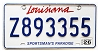 2026 Louisiana License Plate #Z893355