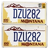2026 Montana Centennial License Plates Pair #DZU282