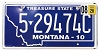 2026 Montana License Plate #529474C