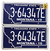 2026 Montana License Plates Pair #364347E