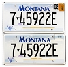 2026 Montana License Plates Pair #745922E