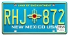 2026 New Mexico License Plate #RHJ872