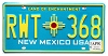 2026 New Mexico License Plate #RWT368