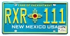 2026 New Mexico License Plate #RXR111