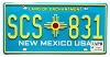 2026 New Mexico License Plate #SCS831