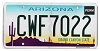 Arizona Fleet License Plate #CWF7022