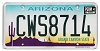 Arizona Fleet License Plate #CWS8714
