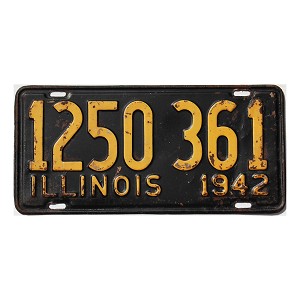 1942 Illinois License Plate #1250361