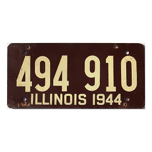 1944 Illinois License Plate #494910