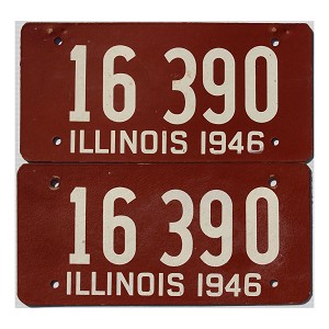 1946 Illinois License Plates Pair #16390