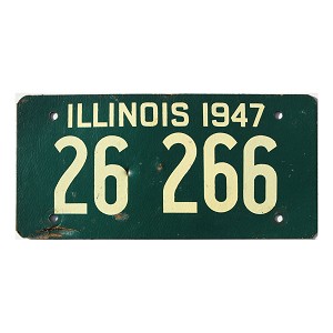 1947 Illinois License Plate #26266