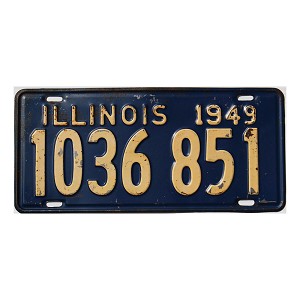 1949 Illinois License Plate #1036851