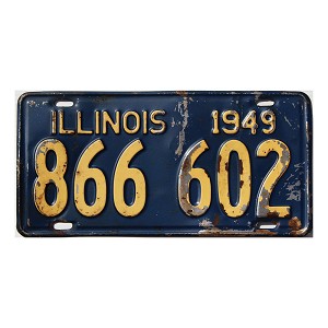 1949 Illinois License Plate #866602