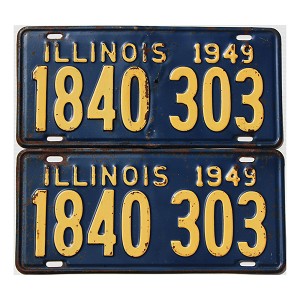 1949 Illinois License Plates Pair #1840303