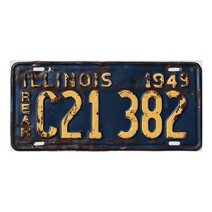 1949 Illinois Truck License Plate #C21382