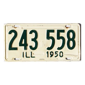 1950 Illinois License Plate #243558