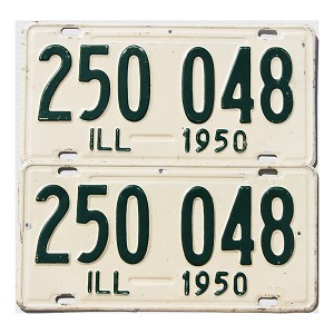 1950 Illinois License Plates Pair #250048