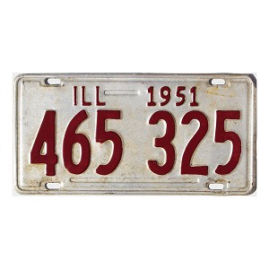 1951 Illinois License Plate #465325